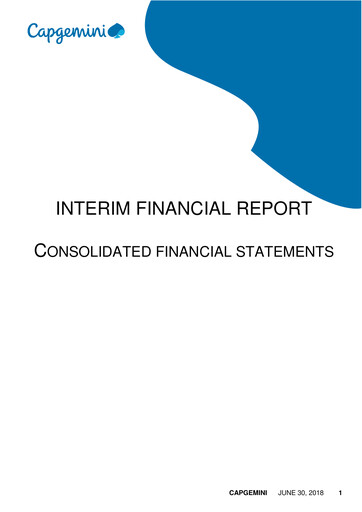 Thumbnail Capgemini Financial Report 2018-h1