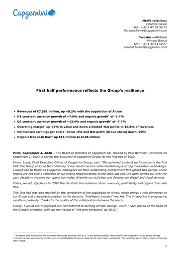 Thumbnail Capgemini Half-year Report 2020-h1