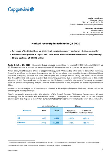 Thumbnail Capgemini Quarterly Report 2020-q3
