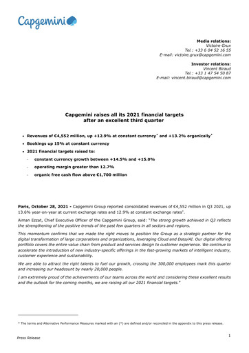 Thumbnail Capgemini Quarterly Report 2021-q3