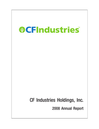 Thumbnail CF Industries
 Annual Report 2008