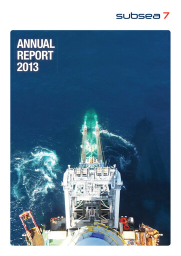 Miniature Subsea 7
 Rapport annuel 2013