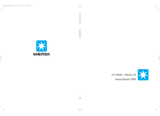 Thumbnail Maersk Annual Report 2003