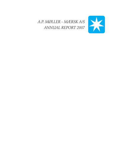 Thumbnail Maersk Annual Report 2007
