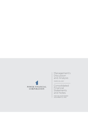 Thumbnail Power Financial Financial Statement 2016