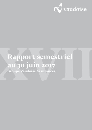 Miniature Vaudoise Assurances Rapport semestriel 2017-h1