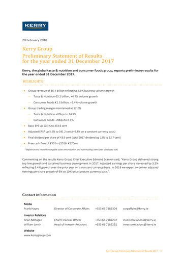 Thumbnail Kerry Group Financial Report 2017