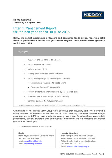 Thumbnail Kerry Group Half-year Report 2015-h1