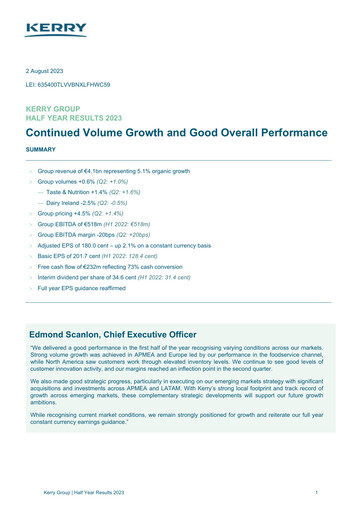 Thumbnail Kerry Group Half-year Report 2023-h1