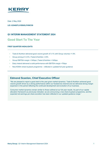 Thumbnail Kerry Group Quarterly Report 2024-q1