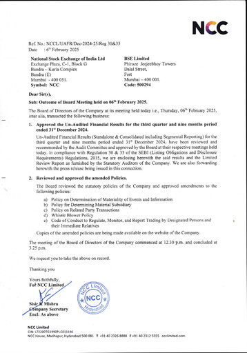 Thumbnail NCC Limited Quarterly Report 2024-q3