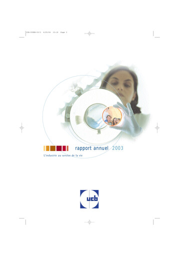 Vorschaubild UCB Jahresbericht 2003