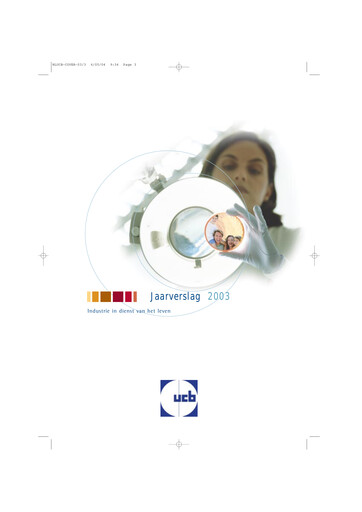 Vorschaubild UCB Jahresbericht 2003