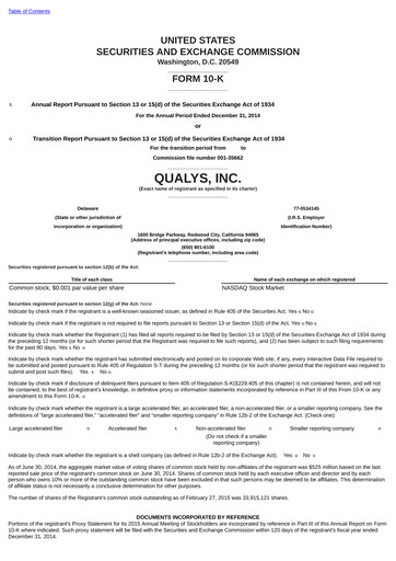 Thumbnail Qualys Annual Report 2014