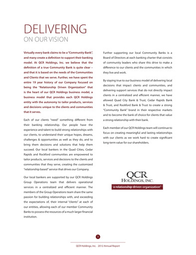 Miniature QCR Holdings
 Rapport annuel 2012
