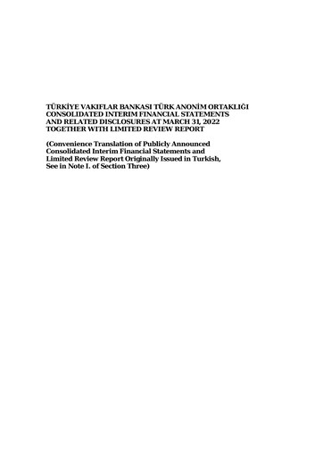 Miniature VakıfBank Rapport trimestriel 2022-q1