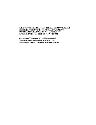 Miniature VakıfBank Rapport trimestriel 2026-q1