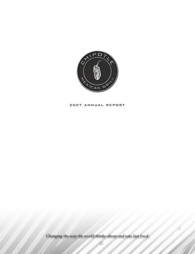 Thumbnail Chipotle Mexican Grill Annual Report 2007