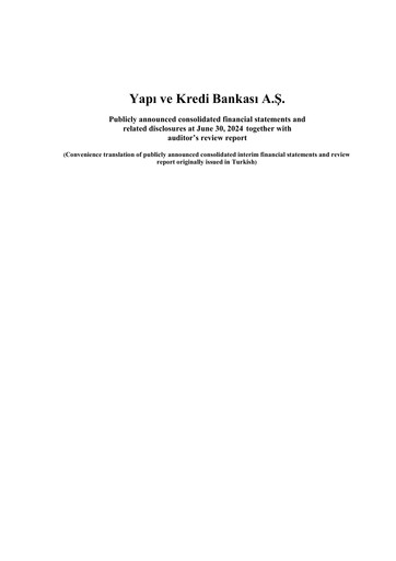 Thumbnail Yapı Kredi
 Half-year Report 2024-h1