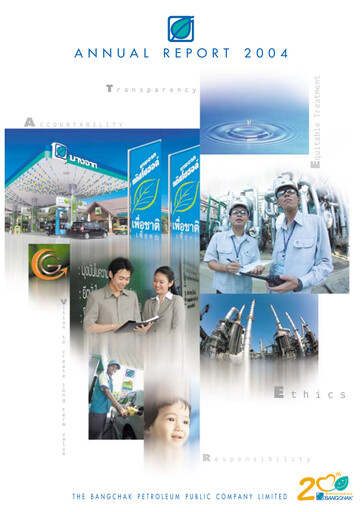 Miniature Bangchak Corporation Rapport annuel 2004