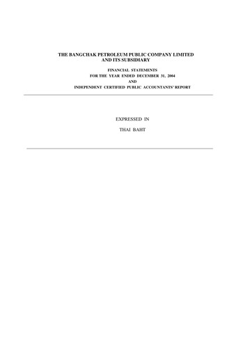 Thumbnail Bangchak Corporation Financial Statement 2004
