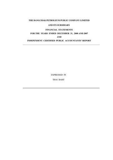 Thumbnail Bangchak Corporation Financial Statement 2008