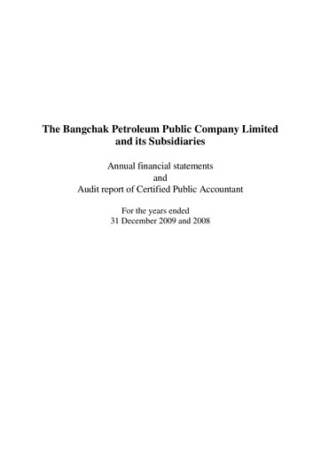 Thumbnail Bangchak Corporation Financial Statement 2009