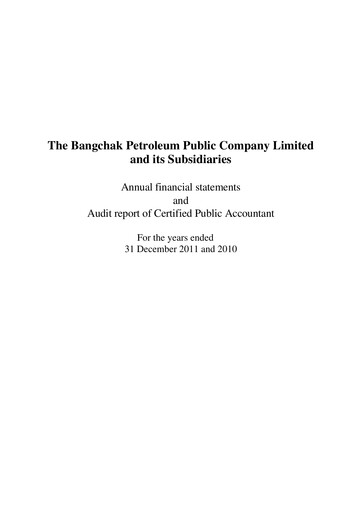 Thumbnail Bangchak Corporation Financial Statement 2011
