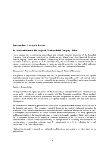 Thumbnail Bangchak Corporation Financial Statement 2015