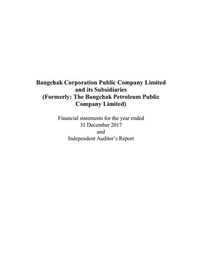 Thumbnail Bangchak Corporation Financial Statement 2017