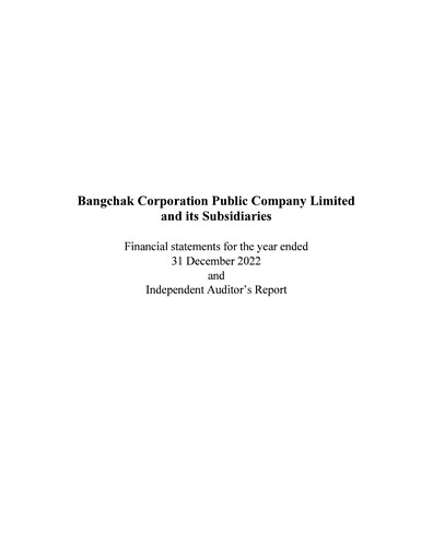 Thumbnail Bangchak Corporation Financial Statement 2022