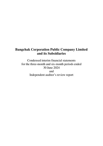 Vorschaubild Bangchak Corporation Quartalsbericht 2024-q2