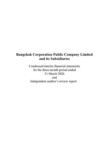 Vorschaubild Bangchak Corporation Quartalsbericht 2026-q1
