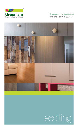 Miniature Greenlam Industries
 Rapport annuel 2015-2016