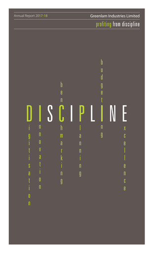 Miniature Greenlam Industries
 Rapport annuel 2017-2018