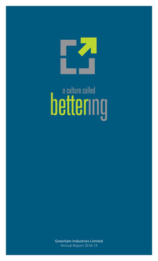 Miniature Greenlam Industries
 Rapport annuel 2018-2019