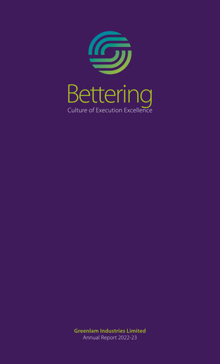 Miniature Greenlam Industries
 Rapport annuel 2022-2023