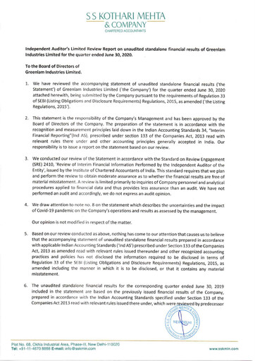 Thumbnail Greenlam Industries
 Quarterly Report 2020-q1