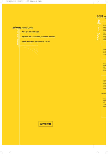 Thumbnail Ferrovial Annual Report 2001