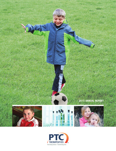 Vorschaubild PTC Therapeutics
 Jahresbericht 2015