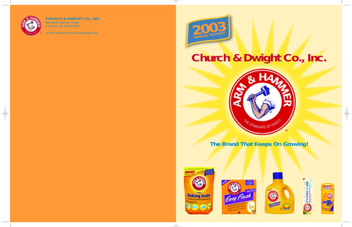 Thumbnail Church & Dwight
 Annual Report 2003