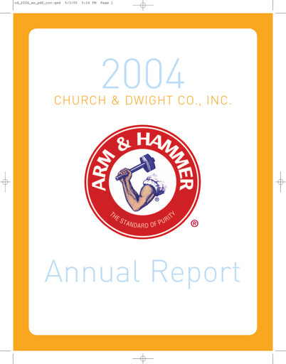 Thumbnail Church & Dwight
 Annual Report 2004