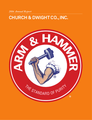 Thumbnail Church & Dwight
 Annual Report 2016
