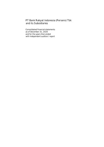 Thumbnail Bank Rakyat Indonesia
 Financial Statement 2020