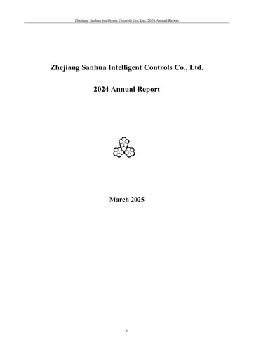 Miniature Zhejiang Sanhua Intelligent Controls Co.,Ltd Rapport annuel 2024