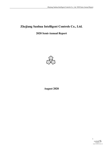 Miniature Zhejiang Sanhua Intelligent Controls Co.,Ltd Rapport semestriel 2020-h1