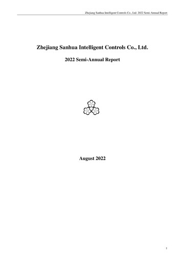 Miniature Zhejiang Sanhua Intelligent Controls Co.,Ltd Rapport semestriel 2022-h1