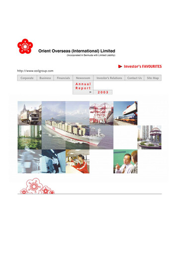 Thumbnail Orient Overseas Container Line Annual Report 2003