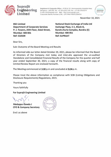 Thumbnail Suprajit Engineering

 Quarterly Report 2021-q2