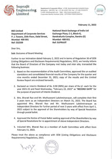 Thumbnail Suprajit Engineering

 Quarterly Report 2021-q3